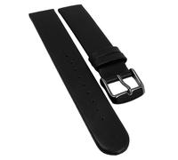 Minott Vegan Uhrenarmband schwarz glatt gleichlaufend Apfelfaser