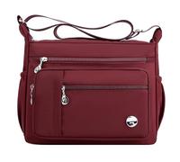 MINTEGRA Damen Schultertasche, geräumig, mehrere Taschen, Umhängetasche, börse, modischer Henkel, (Burgunder-l), Large