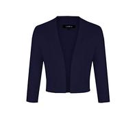 MINTLIMIT Bolero Damen Open Knit Cardigan Strickjacke Langarmshirt Kurz Zum Kleid Shrug Cardigan Top DunkelBlau M