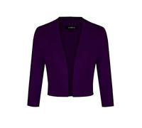 MINTLIMIT Bolero Damen Open Knit Cardigan Strickjacke Langarmshirt Kurz Zum Kleid Shrug Cardigan Top Lila M