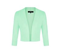 MINTLIMIT Cardigan Noos Strickjacke Damen Kurz V-Ausschnitt Basic Bolerojacke Freizeit Boleroshrug（Minze,XL）