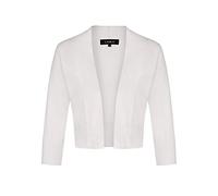 MINTLIMIT Cardigan Noos Strickjacke Damen Kurz V-Ausschnitt Langarmshirt Basic Bolerojacke Freizeit Boleroshrug Wei?XL