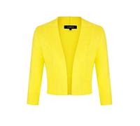 MINTLIMIT Cardigan Noos Strickjacke Damen Kurz V-Ausschnitt Langarmshirt Basic Bolerojacke Freizeit Boleroshrug Gelb XL