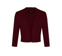 MINTLIMIT Damen Open Knit Cardigan Strickjacke Bolero Kurz 3/4 Ärmel Festlich Cardigans mit Knopf Boleroshrug
