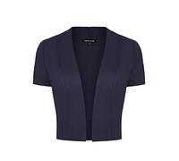 MINTLIMIT Sommer Cardigan Damen Bolero Strickjacke Kurzarm Regular Fit Oberteil Offene (Marine XL)