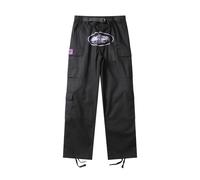 Minus Two Cargo Unisex Y2K Trousers,Jogging Bottoms for Men and Women, Street Summer Pocket, High Waist, Leisure, Straight Trousers, Skateboard Jeans, Hip Hop Style, Wide Trousers-Lila||XL
