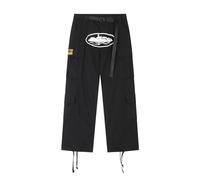 Minus Two Cargo Unisex Y2K Trousers,Jogging Bottoms for Men and Women, Street Summer Pocket, High Waist, Leisure, Straight Trousers, Skateboard Jeans, Hip Hop Style, Wide Trousers-White-1||XS