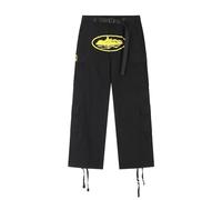 Minus Two Cargo Unisex Y2K Trousers,Jogging Bottoms for Men and Women, Street Summer Pocket, High Waist, Leisure, Straight Trousers, Skateboard Jeans, Hip Hop Style, Wide Trousers-Gelb||M