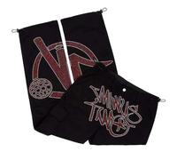 Minus Two Cargo Y2K Herren Strass | Vintage Cargo Jogginghose Y2k Jeans Baggy | Hip-Hop Cargo Hosen Männer | Harajuku Denim Schwarze Print Loose Men Rock Straight Hose Mit Weitem Bein