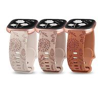 Minyee Armband mit Blumenmuster, kompatibel mit Fitbit Versa 2 Band/Versa Lite/Versa Band, Damen, niedliches weiches Silikon, Löwenzahn-Blumenmuster, Sportdesigner, schickes Sommerarmband für Versa 2,