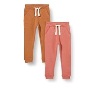 MINYMO Mädchen Basic Sweat Pant (2-Pack) Freizeithose, Canyon Rose, 128 (2er Pack)
