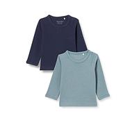 MINYMO 2er Pack Blusen mit Langen Ärmeln aus Bio-Baumwolljersey