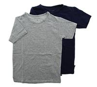 Minymo 2er Pack Kinder Jungen T-Shirt, Kurzarm, Alter 4-5 Jahre, Größe: 110, Farbe: Dunkelblau und Grau, 3932