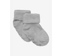 Minymo Baby rib Sock w. ABS (2-pack) light grey melange (130) 15\18