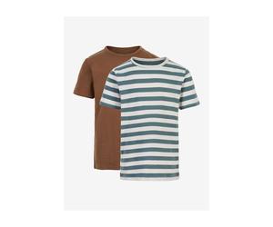 Minymo Basic 32 -t-shirt SS (2-pack) braun (236) 86