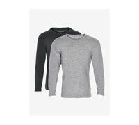 Minymo Basic 35 -t-shirt LS (2-pack) dunkel grau (193) 80