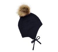 Minymo Bommelmütze in Dunkelblau - Größe 44 cm | Baby Muetzen