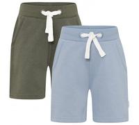 Minymo - Boy's Basic 53 Sweat Short (2-Pack) - Shorts, Gr. 152, grau (AshleyBlue)