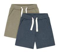 Minymo - Boy's Basic 53 Sweat Short (2-Pack) - Shorts, Gr. 92, blau (Vetiver)