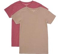 MINYMO Girls' Basic T-Shirt Short Slevees (2 Pack)