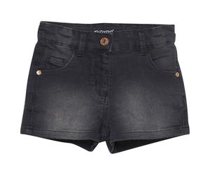 Minymo - Girl's Shorts Power Stretch - Shorts, Gr. 110, grau (GreyBlack)