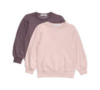 MINYMO Girl's Sweat Girl (2-Pack) Shirt, Misty Rose, 128 (2er Pack)