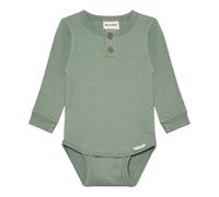 MINYMO Henley-Body langarm Rippqualität 68 grün