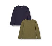 MINYMO Unisex Kids Basic 34-T LS (2-Pack) Shirt, Dark Olive, 92