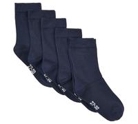 MINYMO Jungen Ankle -Solid (5-pack) Socken, Dark Navy, 35 38 EU