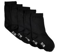 MINYMO Jungen Ankle -Solid (5-pack) Socken, Schwarz, 27-30 EU