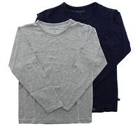 Minymo - Langarmshirt BASIC 24 2er-Pack marine/grau mehrfarbig Gr.110