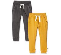 MINYMO Jungen Minymo 2er Pack Sweat Pants/Freizeithose für Jungen Hose, Mehrfarbig (Narcissus/Sand 385), 146 EU