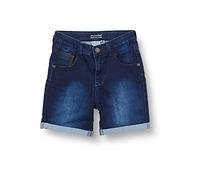MINYMO Jungen Shorts Power Stretch Jeans, Dark Blue Denim, 128