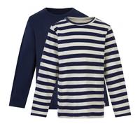 Minymo - Kid's Basic 34 -T-shirt L/S (2-pack) - Longsleeve, Gr. 110, blau (Marshmallow)