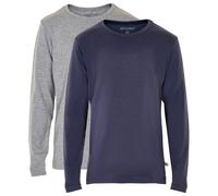 Minymo - Kid's Basic 34 -T-shirt L/S (2-pack) - Longsleeve, Gr. 122, blau (DarkNavy)