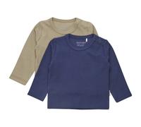 Minymo - Kid's Blouse L/S (2-Pack) - Longsleeve, Gr. 56, blau (DarkNavy)