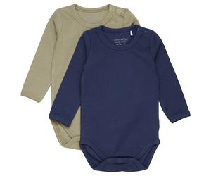 Minymo - Kid's Body L/S (2-Pack) - Alltagsunterwäsche, Gr. 56, blau (DarkNavy)