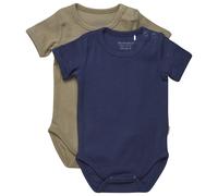 Minymo - Kid's Body S/S (2-Pack) - Alltagsunterwäsche, Gr. 56, blau (DarkNavy)
