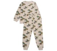 Minymo - Kid's Pyjamas L/S Set AOP No. 134066 - Schlafanzug, Gr. 140, beige (BeigeMelange)