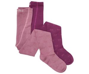 Minymo - Kid's Stockings with Pattern 2-Pack - Strumpfhose, Gr. 104-110, rosa/lila (MauveOrchid)