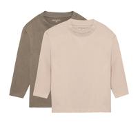 Minymo - Kid's T-Shirt L/S Loose Fit (2-Pack) - Longsleeve, Gr. 116, beige (Vetiver)