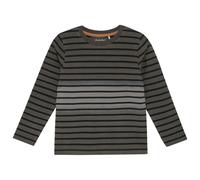 Minymo - Kid's T-Shirt L/S Y/D No. 134033 - Longsleeve, Gr. 110, grau/schwarz (DarkGullGrey)