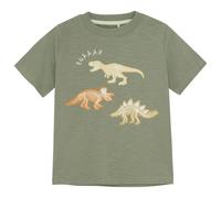 Minymo - Kid's T-Shirt S/S Slub Yarn Dino - T-Shirt, Gr. 86, oliv (SeaSpray)