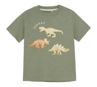 Minymo - Kid's T-Shirt S/S Slub Yarn Dino - T-Shirt, Gr. 92, oliv (SeaSpray)
