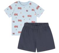 Minymo - Kid's T-Shirt+Short Set AOP 134356 - Overall, Gr. 122, blau/grau (NiagaraMist)