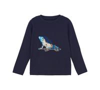 Minymo Langarmshirt - 98 / parisian night / 95% Baumwolle 5% Elasthan