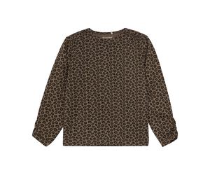 Minymo Langarmshirt Modal - 98 / chocolate chip / 48% Baumwolle 48% Modal 4% Elasthan