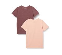 MINYMO Unisex Kids Basic 33 SS (2-Pack) T-Shirt, Misty Rose, 104