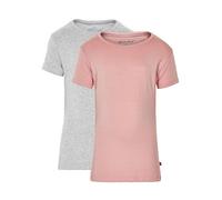 MINYMO Mädchen Basic 33 -T-shirt (2-pack), Rosa, 140 EU