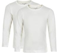 MINYMO Mädchen Basic 35 -T-shirt (2-pack) Bluse, Weiß, 110 EU